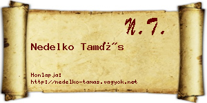 Nedelko Tamás névjegykártya